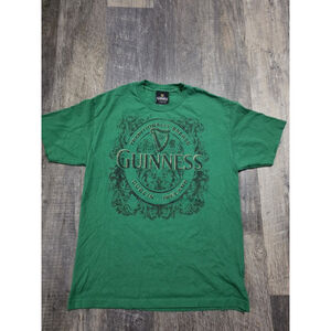 VIntage Guinness AOP Green Shirt SIze Large